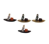 STOBAZA 4 pièces Scene Adornments Resin Boat Decorations for Aquarium and Desktop Vivid Small Boat Resin Craft Ornaments for Home and Office Compact Lightweight Fish Tank Landscaping