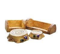 STOBAZA 4 Pièces Tabouret Ornemental en Résine Souche Miniature pour | Décor de Micro Paysage, Style Adorable et Exquis, Ne Se Déforme Pas, pour Garçon et Filles