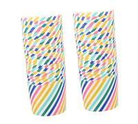 STOBAZA 48pièces Caissettes Papier Pâtisserie Rayées Étanches Moules Cupcake Petit Contenant Pour Muffins Anniversaire Mariage