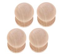 STOBAZA 4pièces Ornements De Fleurons Bois Brut Décoratives Bois pour Garde-Corps Et Meubles Motifs Colonnes Romaines De Gourdes