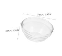 STOBAZA 5 ensembles Bol Verre Épais pour Mélange Masque Facial DIY Contenant Huiles Essentielles Transparent avec Spatules Blanches Usage Salon et Maison