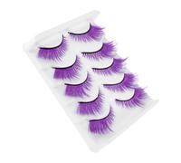 STOBAZA 5 Paires Cils Manga Colorés Courts Naturels Volume Léger et Réutilisable pour Cosplay Fêtes et Maquillage Quotidien