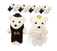 STOBAZA 5 Paires Figurines Miniatures Ours pour Mariage Ours de de Marié pour Décoration Adorable Compacte pour Anniversaire Saint Valentin