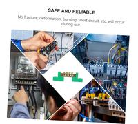 STOBAZA 5 pièces Bloc de Barrette de Raccordement Électrique Bornier Terre Isolé avec Vis Barre de Jonction Électrique Cuivre et Laiton pour Distribution Sécurisée