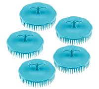 STOBAZA 5 pièces Brosse Lavage Cheveux Plastique Massage Chevelu Nettoyage Profond Racines Forme Ronde Ergonomique Usage Quotidien à Domicile Couleur Aléatoire Couleur Aléatoire