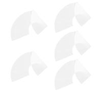 STOBAZA 5 Pièces Éventail Pliable Vierge Blanc en Papier 33x66cm, Surface Adaptée Sublimation et Peinture, pour Impression en Gros et Événements Professionnels