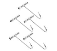 STOBAZA 5 Pièces Lot de Crochets à Désosser Acier Inoxydable avec Poignée T Crochets Multifonctions pour Boucherie Cuisine Professionnelle Restaurant et Barbecue Surface Lisse Facile à