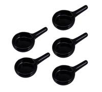 STOBAZA 5 pièces Lot de Plateaux Chauffe-Cire Céramique avec Cuillère Mini Bougie Poignée Anti-Scald Design Pratique et Surface Émaillée Lisse pour Diffuseur