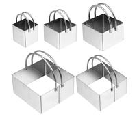 STOBAZA 5 Pièces Set de Acier Inoxydable avec Poignée pour Biscuits Pâte à Raviolis Découpe Facile et Sûre pour Pâtisserie Maison et Professionnelle