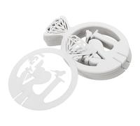 STOBAZA 50 Marque-verres en Papier Blancs pour Mariage - Étiquettes Identifiants Vin Élégantes pour Verres à Pied - Accessoires de Table pour Cocktails et Célébrations - Lot de
