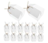 STOBAZA 50 pièces Boîte à Bonbons Hexagonale Papier Kraft Blanc Boîte à Dragées Mariage Coffrets Cadeaux pour Fêtes et Bijoux Élégante et Pratique