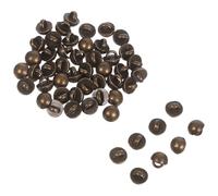 STOBAZA 50 pièces Boutons Artisanat Mini Métalliques Boutons Champignon Demi-rond pour Vêtements Poupée Accessoires Couture DIY Antique