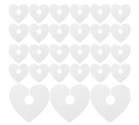 STOBAZA 50 Pièces Étiquettes en Papier de Cœur Blanches pour Identification Claire des Boissons, Marqueurs de Verre Écrits pour Fêtes et Événements Romantiques