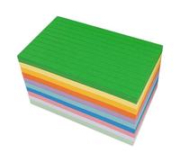 STOBAZA 500 feuilles Cartes Cartonnées Vierges Colorées Couleurs Épaisses Format Compact pour Notes Mémos DIY Bureau École