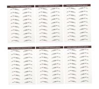 STOBAZA 6 pièces Autocollants Sourcils Tatouage Temporaire Naturel Réutilisable Patchs Faux Sourcils Faciles à Appliquer pour Maquillage Visage