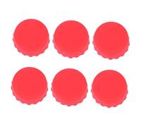 STOBAZA 6 Pièces Bouchon Silicone pour Bouteille de Bière Lot de Rouge Couvercle Étanche Réutilisable pour Bar à Accessoire Vin et Bière Flexible et Facile à Nettoyer