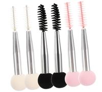 STOBAZA 6 pièces Double-head Sponge Makeup Brush Set Reusable Eyebrow Stamp And Lash Brush For Foundation Blush Mascara Application Soft And Fluffy Applicators For Women Makeup Artists