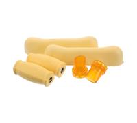 STOBAZA 6 Pièces Embouts Antidérapants Accessoires Solides Jaune en Caoutchouc pour Béquilles Doubles et Sous-axillaires pour Randonnée et Usage Quotidien des Personnes Âgées
