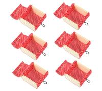 STOBAZA 6 Pièces Lot de Coffres Bambou Miniatures avec Rideaux Boîtes à Bijoux et Trésors Petite Boîte de Rangement pour Accessoires et Bijoux