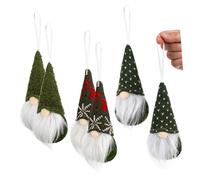 STOBAZA 6 Pièces Ornements Suspendus de Noël Douce Lutins Tricotés Verts avec Boucle de Suspension Décorations Scandinaves Festives pour Sapin et Fêtes de Fin Année