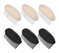 STOBAZA 6 pièces Outils de Coiffure Femme Éponge Peigne pour Chignon Accessoires Cheveux Bouclés Volumineux et Faciles à Utiliser