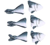 STOBAZA 6 Pièces Requin en Peluche pour Chats Herbe à Chat, Noël | Forme Cartoon, Stimulation Physique et Distraction Dentaire, pour Jeux Intérieurs Entre Propriétaires, Chatons et Félins