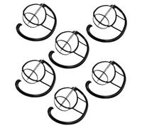 STOBAZA 6 pièces Support Perruque et Portable Présentoir Réglable pour Coiffage et Séchage Support Plastique Stable pour Rangement et Suspension Noir