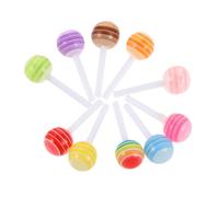STOBAZA 60 Pièces Mini Resin Candy Nail Charms Lollipop Nail Art Decorations For DIY Manicure Cute Accessories For Everyday Fashion
