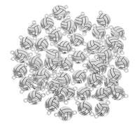 STOBAZA 60pièces Breloques de Volley-ball pour Création Bijoux Connecteur Ballon Sport Collier et Bracelet Loisirs Créatifs