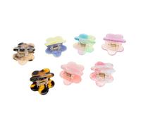 STOBAZA 7 pièces Pinces à Cheveux Fleurs Petites Antidérapantes pour Filles et Femmes Accessoires Colorés pour Cheveux Fins à -épais Style Japonais Acétate