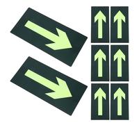STOBAZA 8 Pièces Autocollant D’évacuation Nocturne C-13 en PVC pour | Flèche Directionnelle Claire, Visibilité Lumineuse, Pose Facile, Usage en Cas D’incendie, pour Supermarchés