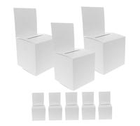 STOBAZA 8 Pièces Boîte à Dons et Urne de Vote Portable Boîte à Tirage Au Sort Multifonction pour Réunions Fêtes et Collectes de Fonds Installation Facile Design Blanc