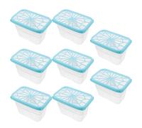 STOBAZA 8 Pièces Boîte Facile à Manipuler et Nettoyer Déshumidificateur Réutilisable en Plastique avec Couvercle Étanche pour Placards et Chambres