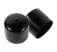 STOBAZA 8 Pièces Cache de Roulement de Roue en Caoutchouc Noir 50mm pour Moyeux de Remorque, Bouchon de Protection Résistant pour Applications Extérieures et Vis