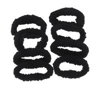 STOBAZA 8 pièces Élastiques à Cheveux Sans Couture Noirs Attaches Cheveux Élastiques Souples pour Queue de Cheval Épais et Fins Confortables Anti-dommage