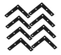 STOBAZA 8 pièces Équerres Angle Robustes Support Fixation Meubles Degrés Métal Noir pour Table Chaise Cabinet