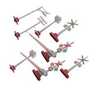 STOBAZA 8 pièces Lot de Feux de Signalisation pour Modélisme Ferroviaire Miniatures Lumière pour Table Sable Accessoires de Signalisation pour Jouets Train Scènes de Gare et Sécurité