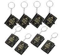 STOBAZA 8 Pièces Porte-clés Mini Bible Pendentif Religieux Décor Anneau Porte-clés Cadeau Souvenir Chrétien