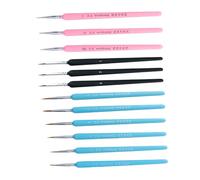 STOBAZA 9 pièces Lot Pinceaux Détail pour Peinture Aquarelle et Huile Rechampir et Maquette Manche Lisse pour Portraits et Figurines