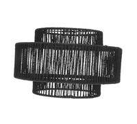 STOBAZA Abat-jour Rotin Tressé Corde de Papier Noir Abat-jour Suspendu Large pour Lampe Lampe Salon et Salle à Manger Design Minimaliste pour Maison Restaurant