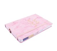 STOBAZA Agenda Anglais Rose Cahier de Planification avec Élastique pour Bureau École et Étudiants Carnet de Rendez Pratique et Portable