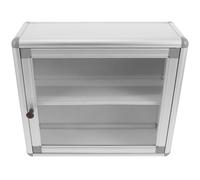 STOBAZA Armoire à Pharmacie Murale en Métal Argenté Boîte D'organisation d'urgence Multifonctionnelle pour Fournitures Médicales, pour Bureaux et Espaces Publics
