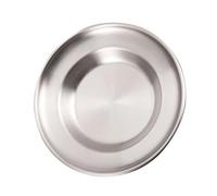 STOBAZA Assiette Acier Inoxydable Ronde Plaque de Service Multifonction pour Dessert et Repas Résistante Rouille Maison et Restauration