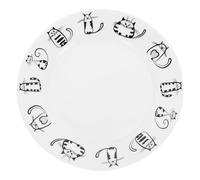 STOBAZA Assiette Céramique Motif Chat Nordique Plateau Multi-usages pour Pâtes Desserts et Plats Vaisselle Décorative pour Maison et Restaurant
