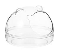 STOBAZA Bac à Sable Transparent en Plastique pour Hamster et Hérisson, Facile à Nettoyer, Récipient Externe pour Toilette et Bain des Petits Animaux