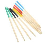 STOBAZA Baguettes de Batterie 7A en Bois d'Érable Antidérapantes Lot de 5 Paires Colorées Maillets pour Instruments de Percussion Adultes et Garçon et Filles