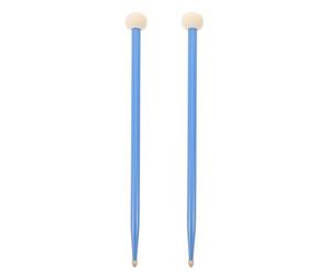STOBAZA Baguettes Double Tête en Érable Tête en Feutre Bleu, Maillets de Timbales et Caisse Claire, Accessoires Percussion pour Batterie et Instruments de Musique, Maillets D'instruments