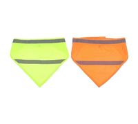 STOBAZA Bandanas Réfléchissants pour Animaux de Compagnie, Lot de 2 Foulards de Sécurité Taille L, Matière Douce et Respirante, Collerette Anti-saleté pour Chiens, Couleur Aléatoire