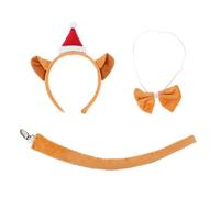 STOBAZA Bande de cheveux de chat de mini bandeau chat en peluche arc groupe velu faux cravate de cheveux jingle cloche Maquillage en peluche bandeau de Face à lavage chiffon Brun