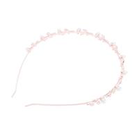 STOBAZA Bandeau Cheveux Femme en Alliage Léger Orné de Perles Style Feuilles Baroques, Accessoire Décoratif Chic pour Photo et Vie Quotidienne